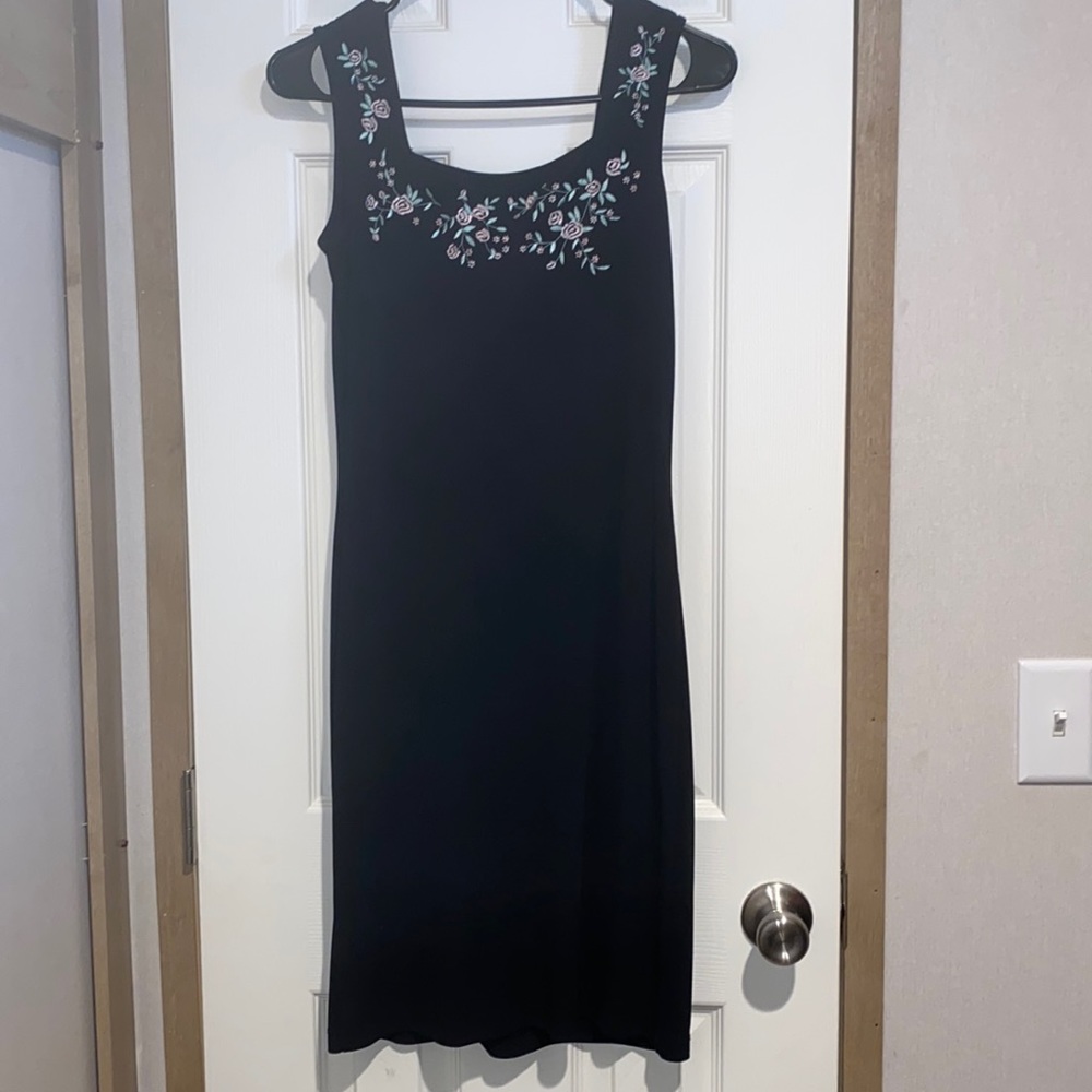 Black floral dress
